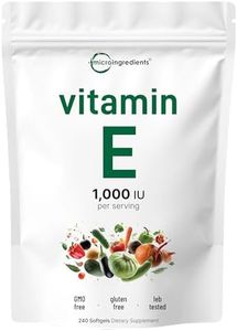 Micro Ingredients Vitamin E 1000 IU, 240 Softgels | Pure Vitamin E Oil Pills | Antioxidant Supplements for Skin, Face, & Immune Health | Non-GMO, Gluten Free