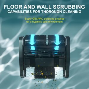 8streme Black Pearl Ultra Robotic Pool Cleaner – Battery, Wall Climber, 150 Min Runtime