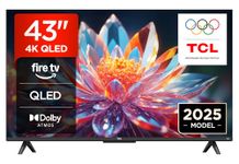 TCL 43T6C-UK 43 Inch QLED 4K HDR TV, Fire TV (Smart TV with Dolby Vision & Atmos, HDR10+, Press & Ask Alexa, 2025 Model)