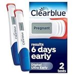 Clearblue Early Detection Pregnancy Test – Digital Ultra Early (10 mIU/ml), No Test Can Tell You Sooner – 2 Digital Tests, Packaging May Vary