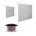 Cast Iron Cleaner 2 Pack 316 Stainless Steel Rectangle Metal Cast Iron Scrubber Chainmail Scrubber Cleaning Pan Pot Chain Scrubber Cleaning Dutch Ovens Carbon Steel Wok Grill Pan