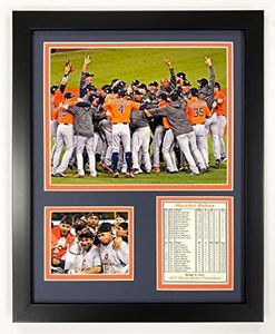 Legends Never Die Houston Astros 2017 World Series Championship Collectible | Framed Photo Collage Wall Art Decor - 12"x15", (11407U)