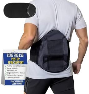 Brace Align Core Pro Plus Size LSO Back Brace - Medical Grade Lumbar Support for Spinal Stenosis, Herniated Discs, DDD, Post Op Recovery, and Low Back Pain - L0650 L0637 (PLUS - Up to 65 in. Waist)