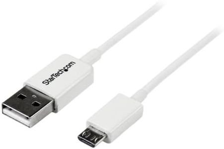 StarTech.com 2m White Micro USB Cable Cord - A to Micro B (USBPAUB2MW)