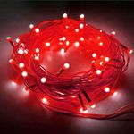 LEDDiT 35 Feet Long LED Power Pixel Serial String Light, 360 Degree Light in Bulb | Copper Led Pixel String Light for Home Decoration,Diwali,Christmas(Red) Pack of 6