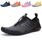 Nasogetch Water Shoes Women Men Quick Dry Aqua Sport Shoes Barefoot Beach Shoes for Kayaking River Hiking Surfing Yoga Boating Snorkeling Black 44