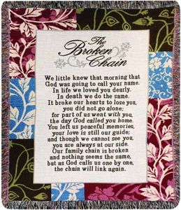 Manual Inspirational Collection 50 x 60-Inch Tapestry Throw, Broken Chain Poem