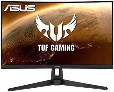 ASUS TUF Gaming VG27WQ1B Moniteur de jeu incurvé - 27 pouces WQHD (2560x1440), 165 Hz (au-dessus de 144 Hz), flou de mouvement extrême, synchronisation adaptative, FreeSync Premium, 1 ms (MPRT), HDR10