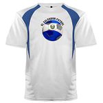 Custom EL Salvador Soccer Ball 2 Jersey Youth Medium In White and Royal Blue