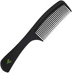 Veeta Professional Carbon Fiber Comb - (Multiple Styles) Anti Static Heat & Chemical Resistant Hair Combs - Rat Tail Comb, Styling Comb, Wide Tooth Comb, Wave Comb (Black) (Wide Tooth Comb)