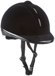 HKM 8162 Unisex New Flock Riding Helmet , Black, S=52-55cm