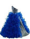 BessDress Sequined Ball Gown Pageant Dresses One Shoulder Long Glitz Party Gown BD193 - Multi - Customize Royal Blue