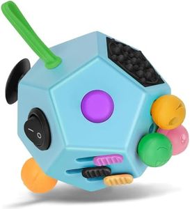 Milifox 12 Sided Fidget Cube - Fidget Cube Toy for Adults & Kids, Anti-Stress Anxiety Relief Original Infinity Focus and Concentration Toys (New Blue)