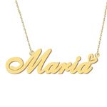 Personalized Name Necklace Engraved Any Name Gold Plated Women's Jewelry Gift for Maria