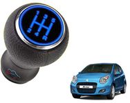 WolkomHome LED Blue Light Gear Knob Shift with Manual Transmission for Maruti Suzuki A-Star (Black)