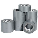 Lockport Silver Duct Tape - 12 Roll Multi Pack - 30 Yards x 2 Inches Per Roll - Multi Purpose Bulk Value Pack in a Case - Tear by Hand, Waterproof Utility Tape for Emergency Repairs and Home Use
