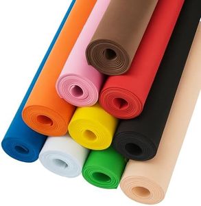 Do²ping 10 Colors Eva Foam Sheets roll, 2mm 10PCS EVA Craft Foam 49''x13.5'' High Density 86kg/m3 for Halloween Cosplay DIY Project (10PCS 10 Colors)