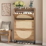 Maupvit Rattan Shoe Storage Cabinet