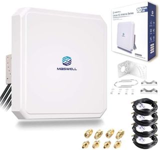 Maswell 4G LTE 5G Antenna, 10dBi High Gain 4X4 MIMO External Antenna, 600-8000MHz for 4G LTE 5G NR UWB Routers & Gateways​​ for T-Mobile Verizon AT&T, WiFi 7 Ready, SMA-Male/TS9/RP-SMA (Full Kit)