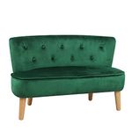 Kid Couch Sofa, Kid Loveseat and Kid Upholstered Chair,with Luxury Velvet Fabric for Kid Gift (Emerald)