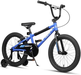cubsala 18 Inch Little Kids Bike for 5 6 7 8 Years Old Boys Girls Youth BMX Style Bicycle with Training Wheels Coaster & Rear V Brake, Blue