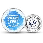 Silviya BIS Hallmarked Personalized "Thank You" 999 Pure Silver Coin (50 Gram) | Round Shape | With Message Card | Business Gift for Clients | Partners | Employees | Appreciation | Unique Gift