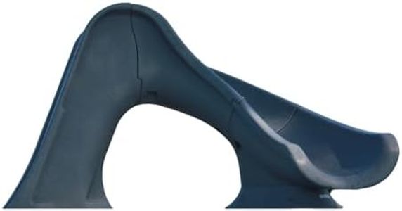 Global Pool Products Splash Inground Swimming Pool Water Slide Deck Mounted Right Curve Turn Grey GPPSSP-Grey-R