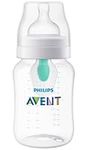 Philips AVENT Anti-Colic Baby Bottle with AirFree Vent, 9oz, 1pk, Clear, SCY703/91