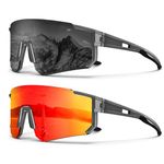 KALIYADI Sports Sunglasses-for-Men Polarized Running-Sunglasses: Sport Mens Sunglasses with UV Protection for Cycling Fishing