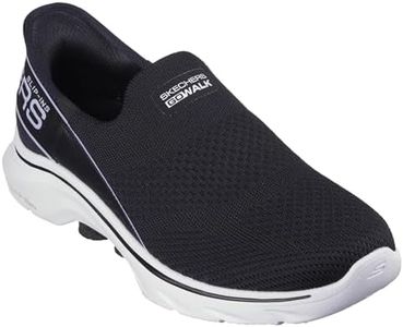 Skechers Women's Hands Free Slip-Ins: GOwalk 7 Laceless Sneaker, Mia - Black/White, US 6
