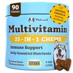 Natural Dog Company Multivitamin Chews (90 Pieces), Dog Vitamins and Supplements, Duck & Sweet Potato Flavor, for Dogs of All Ages, Sizes, & Breeds, Supports Immune System
