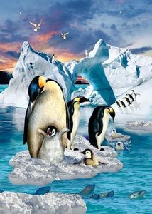 Jigsaw Puzzles for Adults 1000 Piece Penguin Family 27.56 x 19.69 Inch Jigsaw Puzzles for Adults Educational Game Challenge Toy 1000 Piece Puzzle for Adult