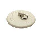 Rocky Mountain Goods Rubber Tub/Sink Stopper for 1 1/2" to 2" Drains - Split Ring for Easy Removal - Stain Proof White Rubber