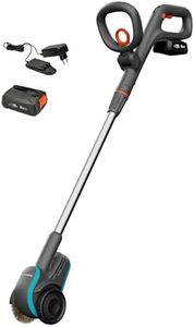 Gardena Akku-Fugenreiniger EasyWeed 1800/18V P4A Ready-To-Use Set: Fugen- & Unkrautentferner, Leicht & handlich, Stahldrahtbürste, Spritzschutz, Kabellos (14820-20)