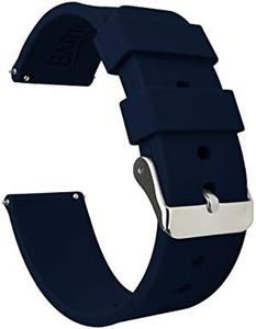BARTON WATCH BANDS 20mm Navy Blue Soft Silicone Quick Release Straps