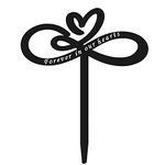 Fumete Miss You Memorial Stake Memorial Stakes Grave Decorations for Cemetery Metal Grave Plaque Stake Markers Sympathy Garden Stake Waterproof Grave Stake Garden Cemetery Decorations for Yard(Heart, 9.65 x 11.81 Inch)