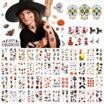 500PCS Halloween Tattoos Kids Tattoo Stickers For Kids Fake Tattoos Waterproof Tattoos Party Tattoos Party Favors Tattoos Cartoon Tattoos Birthday Tattoos Animal Temporary Tattoos For Kids Birthday (50Sheets)