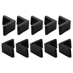 uxcell Furniture Angle Iron Foot Pads L Shaped Rubber Leg Covers Protectors 40 x 40mm 10 Pcs Black