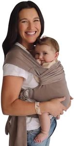 Lalabu Simple Baby Wrap | Forget The Complex Baby Sling Wrap, Grab a Simple No-Tie, Comfortable & Easy-to-Use Lalabu Baby Wearing Wrap | Infant Baby Carrier Wrap for 3 Months - 2 Years (Driftwood)