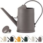 Long Spout Plant Watering Can 1/2 Gallon, Small Plastic Indoor Plant Watering Can for Outdoor Plants, Houseplant Bonsai Watering Can Outdoor, Watering Pot for Plants(68 oz Grey)