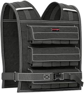 SPORTNOW 30KG Adjustable Weighted Vest, Weight Vest with 30 Metal Weights, Adjustable Straps and Reflective Strips, for Men and Women Running Cardio Exercise Strength Training