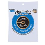 Martin Guitar Authentic Acoustic MA4850 Medium-Gauge Acoustic Bass Guitar Strings, 92/8 Phosphor Bronze