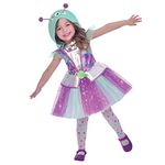 (PKT) (9905038) Child Girls Adorable Alien Costume (4-6yr)