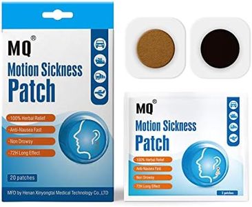 MQ Motion Sickness Patch,30 Count,Non Drowsy Sea Sickness Patches Behind Ear for Cruise Ship Travel, Waterproof Car Sick Patches Fast Acting & Long Last 72H