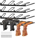 XLSXEXCL 4 Pieces Boot Rack Wader Hangers Wall Mount Holds 8 Pairs Boot Organizer Hanging Metal Tall Boot Holder for Cowboy Garage Boot Storage Closet Entryway Outdoor Drying