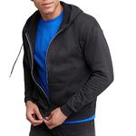 Hanes Men's Full Zip Eco Smart Fleece Hoodie, Black, X-Large