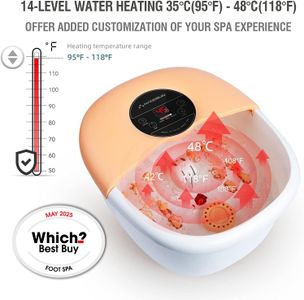 Hangsun Large Foot Spa Massager – Heated Bath with Bubbles