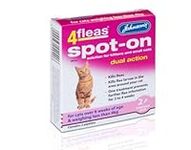 Johnson's Cat Kitten 4 fleas Dual Action Spot-on Solution Kills Fleas Dead (over 8 wks under 4kg)