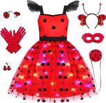 SZ-TONDA Girls Light up Ladybug Cos