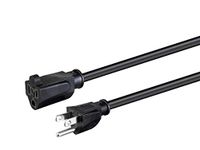 Monoprice Extension Cord - 10 Feet - Black | NEMA 5-15P to NEMA 5-15R, 18AWG, 10A, SVT, 120V